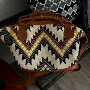 Humble Hilo Southwestern cloth and leather purse